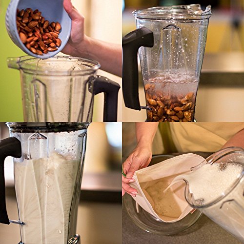 2x Nussmilchbeutel | Passiertuch | Filterbeutel Set für vegane Milchalternativen wie Nussmilch, Mandelmilch, Frucht-/Gemüsesaft und Smoothies | Health Boutique - 4