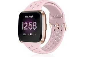 Runostrich Sport Strap Compatible with Fitbit Versa 2/Fitbit Versa/Versa Lite/SE, Soft Silicone Band Replacement Breathable Wristband Accessories for Smart Fitness Watch for Women Men