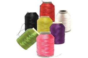 PERLIN Altinbasak Lot de 30 bobines de fil à crochet 600 g 9000 m 6 brins 0,75 mm N° 50 fils en polyester