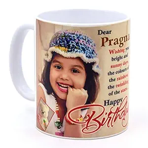 AJANTA ROYAL Ceramic Personalized Mug - 1 Piece, White, 325 ml