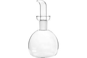 H&H HOME Aceitera Redonda de borosilicato, Transparente 500 Ml