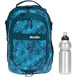 2 Teile Schulrucksack-Set: 1 x BESTWAY Schulrucksack PACKER + 1 x Trinkflasche CO2