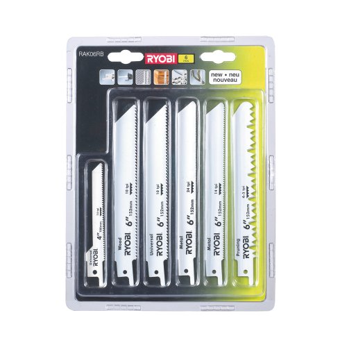 Ryobi RAK06RB Säbelsägeblatt-Set, 6 Stück