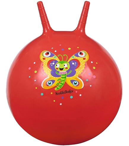 EVEJEG – Balle De Saut Pour Enfants – Poignée T – Charge Max 80 Kg – En PVC Robuste – Avec Pompe – Vert – Dès 2 Ans – Extérieur Et Intérieur