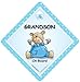 Grandson On Board, Blue Quilt, Car Sign, Baby On Board Sign, baby on board, Novelty Car Sign, Grandson Car Sign, Grandchild On Board Sign, Baby Car Sign, Baby On Board Car Signs