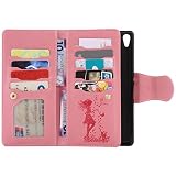 Cozy Hut® Schutzhülle / Cover / Handyhülle / Etui für Sony Xperia XA Ultra/F3211 6.0 Zoll Hülle, 3D Gemalte Entlastung Muster Design Folio PU Leder Schutzhülle Bookstyle mit 9 Kartenfächer PU Leder Hülle Wallet Case Folio Handyhülle Flip Cover Schale Tasche Brieftasche Bumper mit Kartenfächer und Magnetverschluss Handyhülle Case Flip Cover mit Frau und Katze Motiv für Sony Xperia XA Ultra – rosa - 4