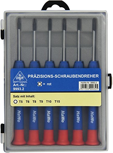 HaWe Präzisions-Schraubendreher-Satz Tor x 6 teillig, 9993.2