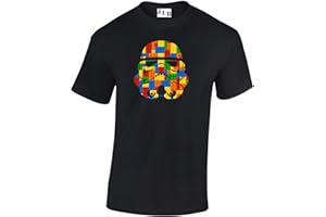 JLB Print Trooper Helmet Bricks Space Wars Sci Fi Movie Film Inspired Premium Quality Regular Fit T-Shirt Top for Men and Teens