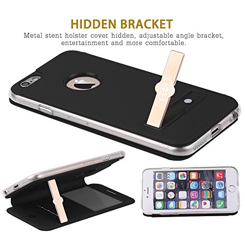 iPhone 6 Plus/6S Plus window case, TOTU Touch Series Folio Flip PU Leather Smart View Window Case Cover with Kickstand and [Metal Sensor] for Apple iPhone 6 Plus / iPhone 6S Plus 5.5 inch