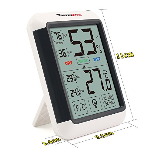 ThermoPro TP55 digitales Thermo-Hygrometer Raumluftüberwachtung Temperatur und Luftfeuchtigkeitmessgerät - 7