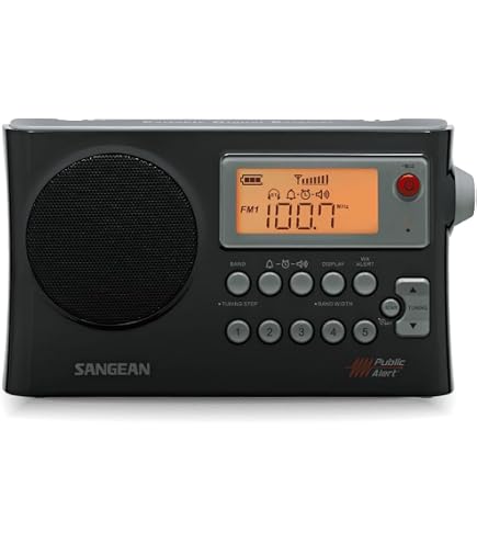 Radio Portable Sangean PR-D18 Traveler White/Blue - AM/FM Numérique Avec Alarmes