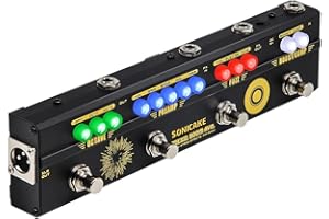 SONICAKE Multi Effektpedal Bass preamp Vorverstärker DI Box Multi Effektpedal mit Compressor Boost Fuzz Octave und FX Loop BOOM Ave