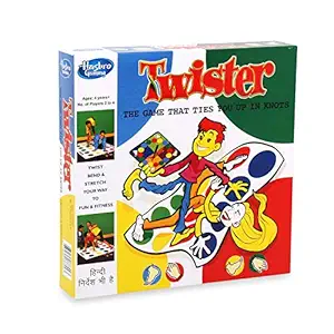 Hasbro Gaming Twister Party Game for Family and Kids Ages 4 and Up, Indoor and Outdoor Classic Game(Multicolor)