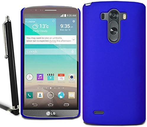 Stylish Slim Thin Hard Case Armour Cover For LG G4 + Screen Protector + Stylus (Blue)