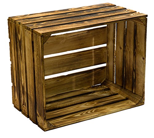 4er set massive Obstkiste Apfelkiste Weinkiste aus dem Alten Land +++ 49 x 42 x 31 cm (GEFLAMMT) - 3