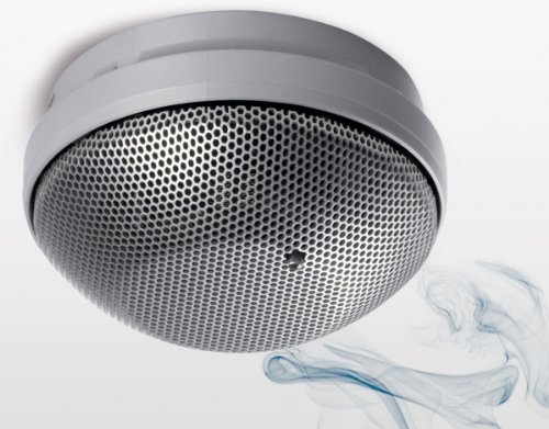 Preisvergleich Produktbild optischer Rauchmelder Gitter-Design schwarz Rauchalarm Rauchwarnmelder Feuermelder