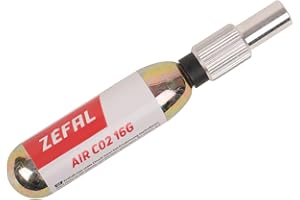 ZEFAL EZ Adaptor, Gonfleur CO2 Vélo + Cartouche filetée 16 g-Simple, Compact et Léger Cyclisme Mixte Adulte, Argent, Taille Unique