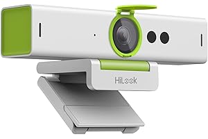HiLook 4K Webcam, Ultra HD Auto Focus Metal Webcam with 2 Noise-Canceling Mics, 91° FOV, Privacy Cover, Plug&Play USB, Windows/macOS/Android TV Compatible