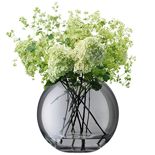 LSA International Polka Vase 24 cm grau