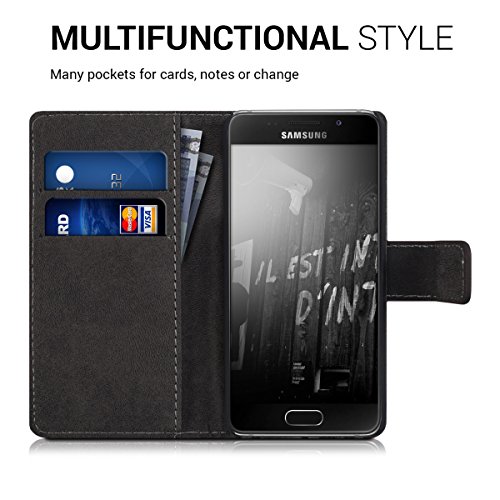 kwmobile Funda para Samsung Galaxy A3  2016  - Carcasa de  Cuero sint  tico  con dise  o Don t Touch my Phone - Case con  Tarjetero 