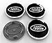 Produktbild Set von 4 Land Rover Schwarz Chrom Silber Logo 63 mm Legierung Rad Badge Center Hub Mitte Kappen Evoque Sport Vogue HSE HST Supercharged Autobiographie Discovery Freelander Defender unter anderem