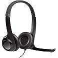 Logitech H390 Cuffie Cablate, Cuffia Stereo con Microfono Regolabile con Cancellazione del ‎‎Rumore, USB, Controlli sul Cavo,