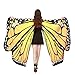 Produktbild Janly Frauen Schmetterlingsflügel Schal Schals Damen Nymphe Pixie Poncho Kostüm Zubehör Schmetterlingsflügel Schal mit Armband (Orange)