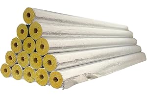 PROFIVENT.DE Lana di roccia isolante per tubi 22/40 mm – 7 m 1/2 cartone WLG 0,037 rivestito in alluminio, isolamento per tubi di riscaldamento, diverse dimensioni