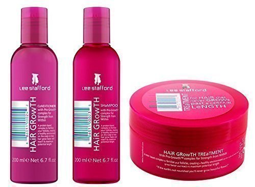 Lee Stafford HAIR GROWTH Trio - Shampoo, Conditioner and Treatment