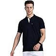 Lux Cozi Men's Half Sleeve Soild Casual Regular Fit T-Shirt With Chest Pocket | Polo Tshirt For Men