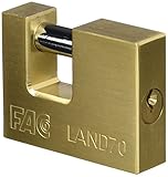  Fac - Candado 70 mm. laton rectang. blister