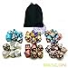 Produktbild Bescon New Style 6X7 42pcs Polyhedral Dice Set, 6 Unique Shiny Two-Tone Gemini Polyhedral 7-Die Sets Dungeons and Dragons DND RPG MTG Dice Set of 7 d4 d6 d8 d10 d12 d20 d%