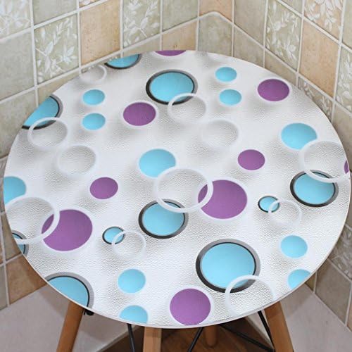 HDXBPMTablecloth Waterproof Round Pvc Coffee Table Mat Plastic Crystal Plate , grass green , diameter 120cm