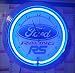 Produktbild NEONUHR FORD RACING RS NEON BELEUCHTUNG BLAU WERKSTATT WANDUHR + BLAUEN NEON RING