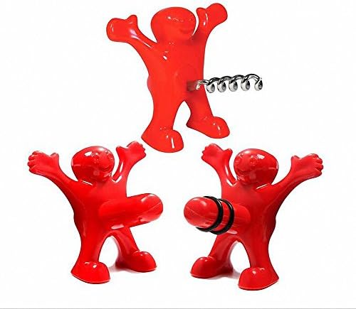 Tuorong Bottle Stopper, Corkscrew and Bottle Opener Set of 3