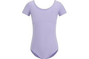 ZYXWVU Justaucorps Danse Fille à Manches Courtes - Confort et Élégance pour Gymnastique et Danse