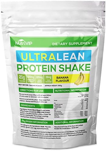 Banana Ultralean Protein Shake | Low Calorie &amp; Low Carbohydrate Shake | UK Manufacturer