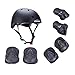Produktbild Kamugo Kinder Jugend, Einstellbare Sportschutzausrüstung-Set, Sicherheitspad, Schutz(Helm, Knie, Ellenbogen, Handgelenk) Roller, Fahrrad, BMX-Fahrrad, Skateboard, Hoverboard und andere Extreme Sport Aktivitäten, schwarz
