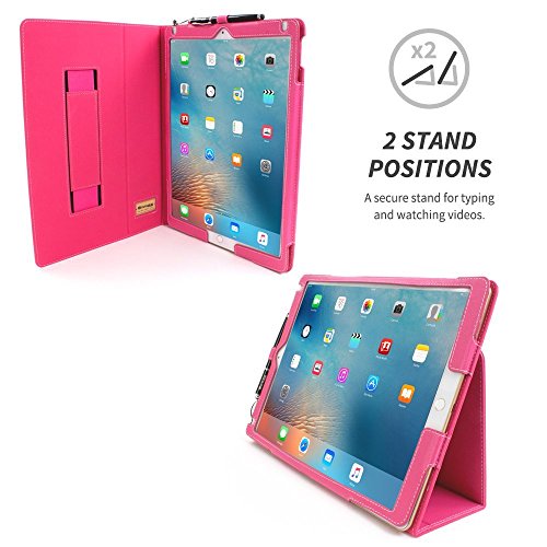 iPad Pro 12.9 (2017) Hülle Pink, Snugg Leder iPad Pro 12.9 (2017) Schutz Klapphülle Case Cover [Lebenslange Garantie] mit Ständer für Apple iPad Pro 12.9 (2017) - 5