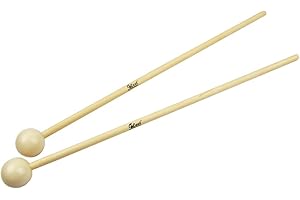 IKN Glockenspiel Xylophone Mallets bois d'érable Poignées Sticks Percussion, Medium dur Nylon Head (1 paire)