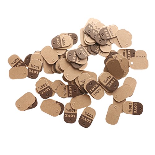 MagiDeal 95pcs 100% LOVE Papier Geschenkanhänger Etiketten Papieranhänger - 2