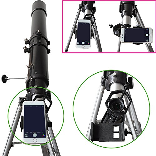 Solomark Metallo Smartphone Adattatore per Telescopio Spotting scope Microscopio Binoculare Monoculare con iPhone 6/6Plus/5S/4S Samsung Galaxy S6/S4/S3/Note 4 LG e Altro (tipo standard)