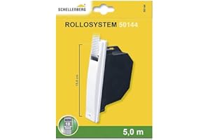Schellenberg 50144 Rodillo de entrada MINI para cintas de persiana de 16 mm de anchura, Distancia entre taladros: 15 cm, blanco