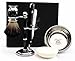 100% Hand Made Shaving Set for Men's. Ideal Gift This Christmas. The set Includes Pure Black Badger Hair Shaving Brush, Shavettle Razor, Shaving Bowl with Soap and Brush Holder. Newly deigned By Haryali London (NO BLADES INCLUDED )