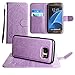 Produktbild CellularOutfitter Samsung Galaxy S7 Wallet Case - Embossed Dreamcatcher Design w/ Matching Detachable Case - Lavender