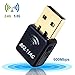Produktbild INMUA WLAN Adapter 600Mbit/s, Dual Band (5G/450 Mbps + 2.4 G/150 Mbps) WLAN Stick, USB WiFi Dongle 802.11 ac/n/g/b/a Wireless Standards, WiFi Receiver for Desktop/PC/Laptop/Notebook