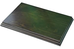 GRECA Peana Rectangular. Acabado Barniz Nogal Satinado. Madera Maciza. (31 * 21 cms)