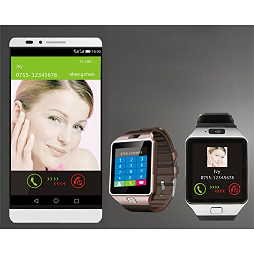 kivorsÂ® dz09Â Bluetooth Smart Watch mit Kamera Handgelenkriemen Uhr Handy SIM einfÃ¼gen Ã¼berstÃ¼tzt Call Reminder Nachricht Benachrichtigung TF Karte SchrittzÃ¤hler fÃ¼r Android Smartphones