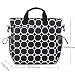 Leathlux Large Capacity Waterproof Diaper Bag Fashion Round Multifunction Stroller hooks Mummy Package with Matching Baby Changing Pad Tote Bag Set Cotton Canvas - Red