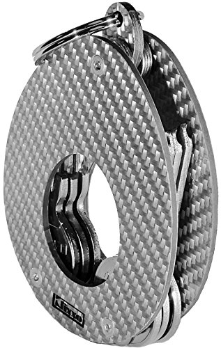 Neu Klixxo Oval Schlüsselfänger in Silber | Kompakter und praktischer Schlüsselorganizer